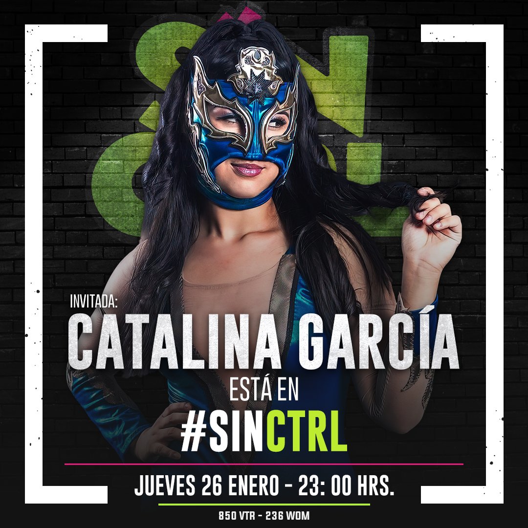 viaxesports's tweet photo. 🎙Ladies and gentlemen...
La diva del ring y única luchadora chilena 🇨🇱 en tener un combate en #MondayNightRAW llega este jueves a #SinCtrl. Ella es la gran @LaCatalinagar👏👏
¿Qué te gustaría saber de nuestra invitada?
🗓26/01
⏰23:00 HRS
📺850 VTR - 236 WOM https://t.co/U1pwdDmqsZ