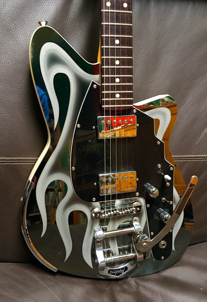 bertgrimm's tweet image. Still the greatest, Reverend Rocco Hot Rod Flames, Made in USA. @ReverendGuitars