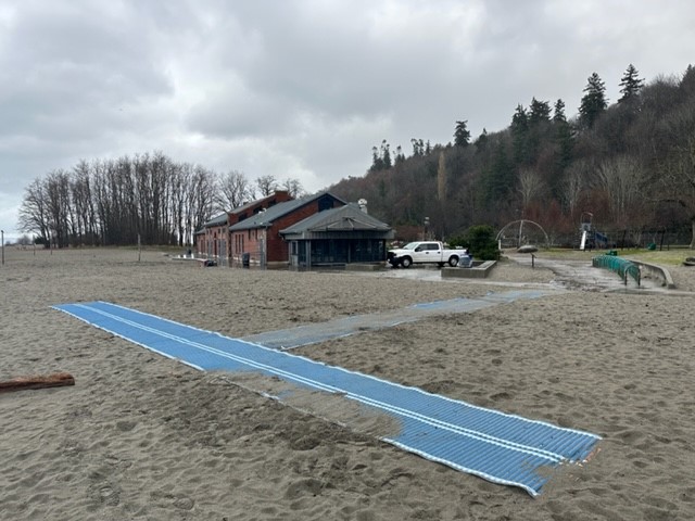 SeattleParks's tweet photo. Seattle Parks and Recreation recently installed an accessible beach mat at Golden Gardens Park. The mat helps improve beach accessibility for visitors who use wheeled or mobility devices. 

#GoldenGardens #SeattleShines #Accessibility https://t.co/G97nCAuDw9