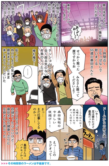 健康漫画「桑田佳祐さんは体力バケモノかと思った話」#俺は健康にふりまわされている 