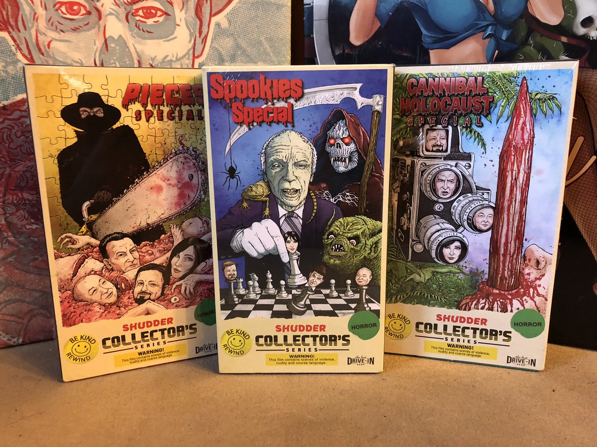 littleleah78's tweet photo. This made me tear up! @tararrrrr randomly texts to say “I got you something.” Stops by with this ah-mazing haul she got at a collector shop. They’re hard to get in 🇨🇦 due to exchange/shipping. I’ve wanted the puzzles forever. Thank you SO much, my friend.😭🖤 #TheLastDriveIn https://t.co/XYv1UuTYqB