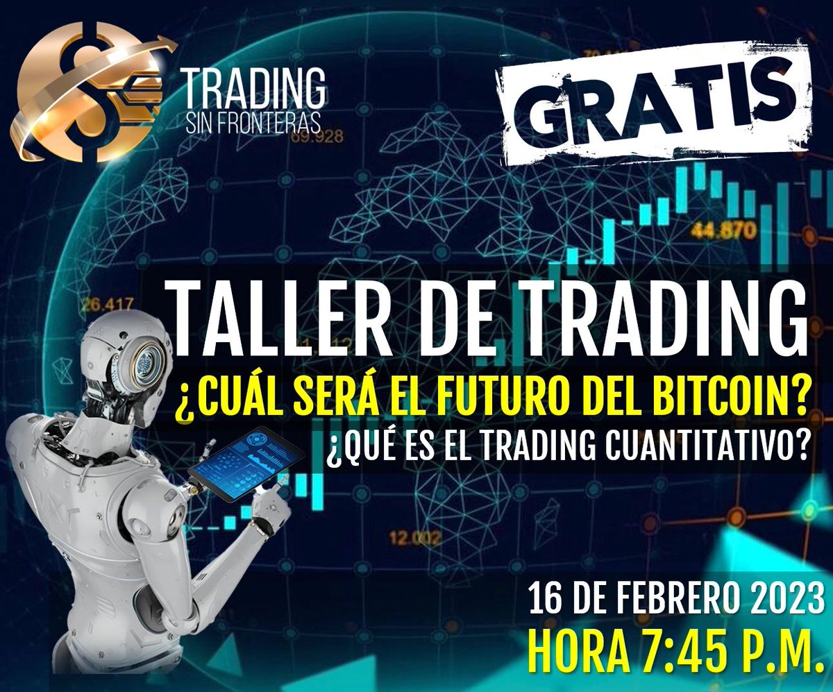 tradingsinfront's tweet photo. ¡Estás invitado al primer taller de trading 2023! ¿Quieres aprender a invertir de forma honesta, con proyecciones realistas y estrategias sólidas? ¡Te esperamos en nuestro taller de trading cuantitativo! ¡Nos vemos el jueves 16 de febrero a las 7:45 pm! https://t.co/MluBGZlQaF