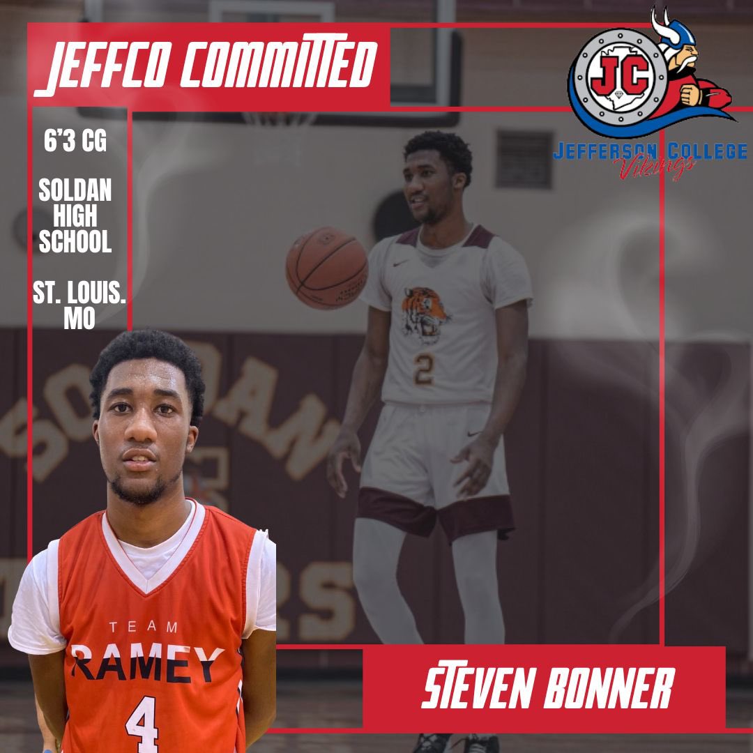 JeffcoHoops's tweet photo. It’s official!! Jeffco, welcome 6’3 CG Steven Bonner from Soldan High School (MO) @__chunk_45  #VM🏀 #NewEra https://t.co/I3z44aZskY