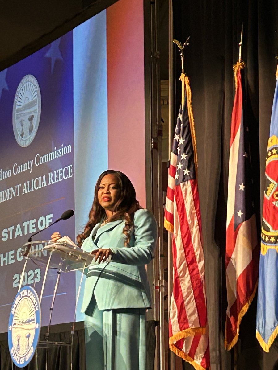 LauraNBrunner's tweet image. Hamilton County Commission President Alicia Reece kicks off State of County 2023!