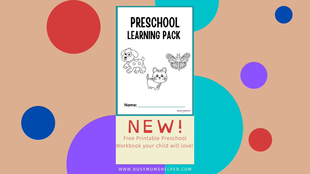 Ready for your little one's educational journey? Our new free printable workbook is here to help! #preschool 
busymomshelper.com/preschool-work…