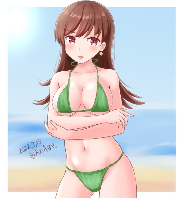 #くそ寒いので水着絵を貼る 