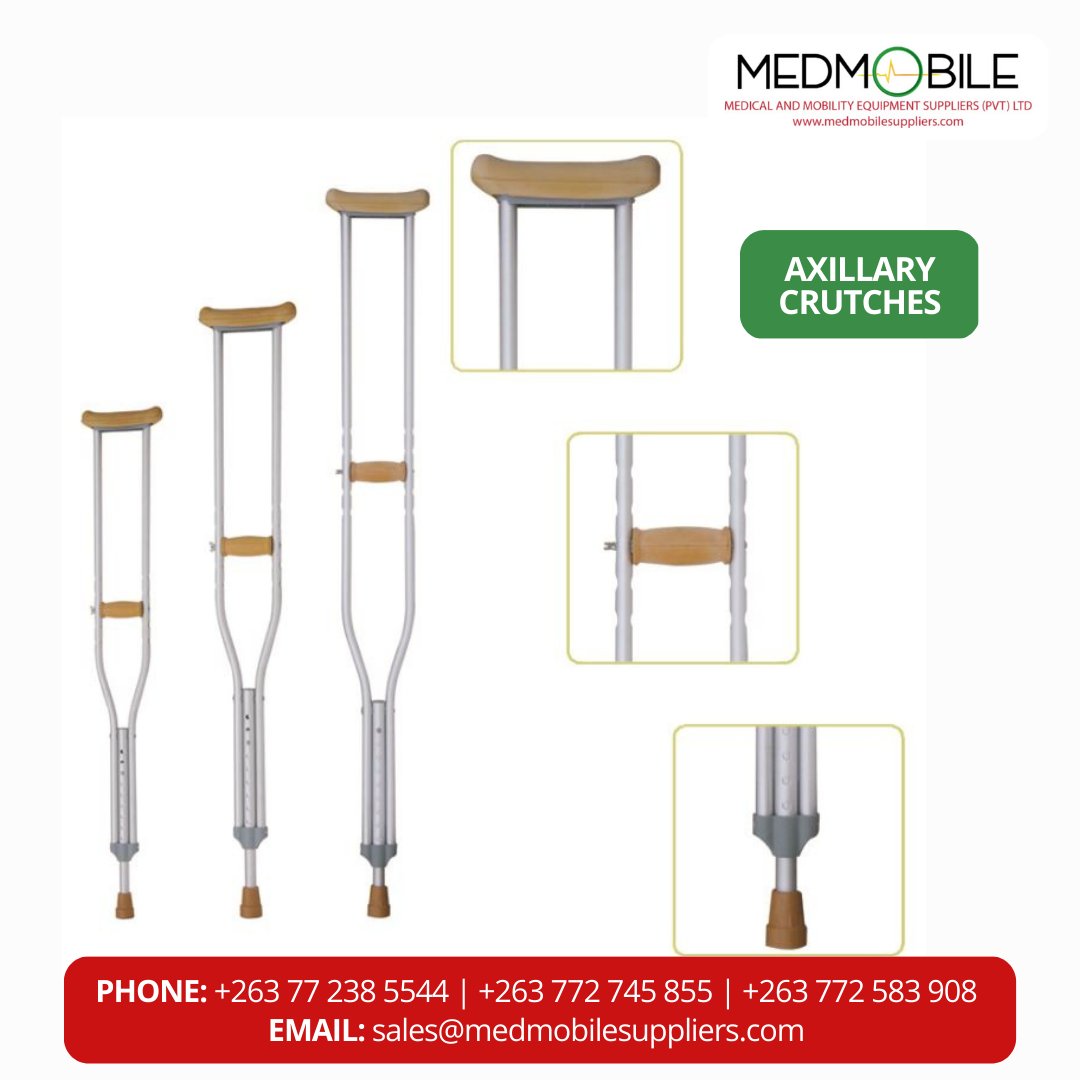 Crutches available in store!!

Visit us: Corner Leopold Takawira and Josiah Tongogara, Harare or Call +263 77 238 5544
