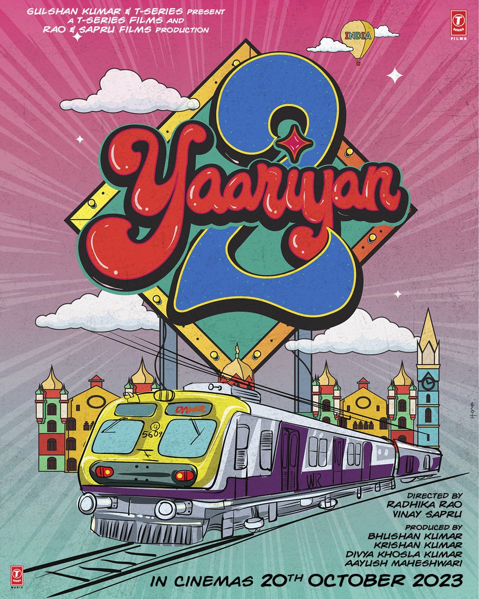 #Yaariyan 2 gets a new release date! Stars #DivyaKhoslaKumar, #MeezaanJafri, #PearlVPuri, #YashDasGupta, #AnaswaraRanjan #WarinaHussain and #PriyaVarrier... Directed by #RadhikaRao #VinaySapru and is now set to release this festive season on 20th October 2023.