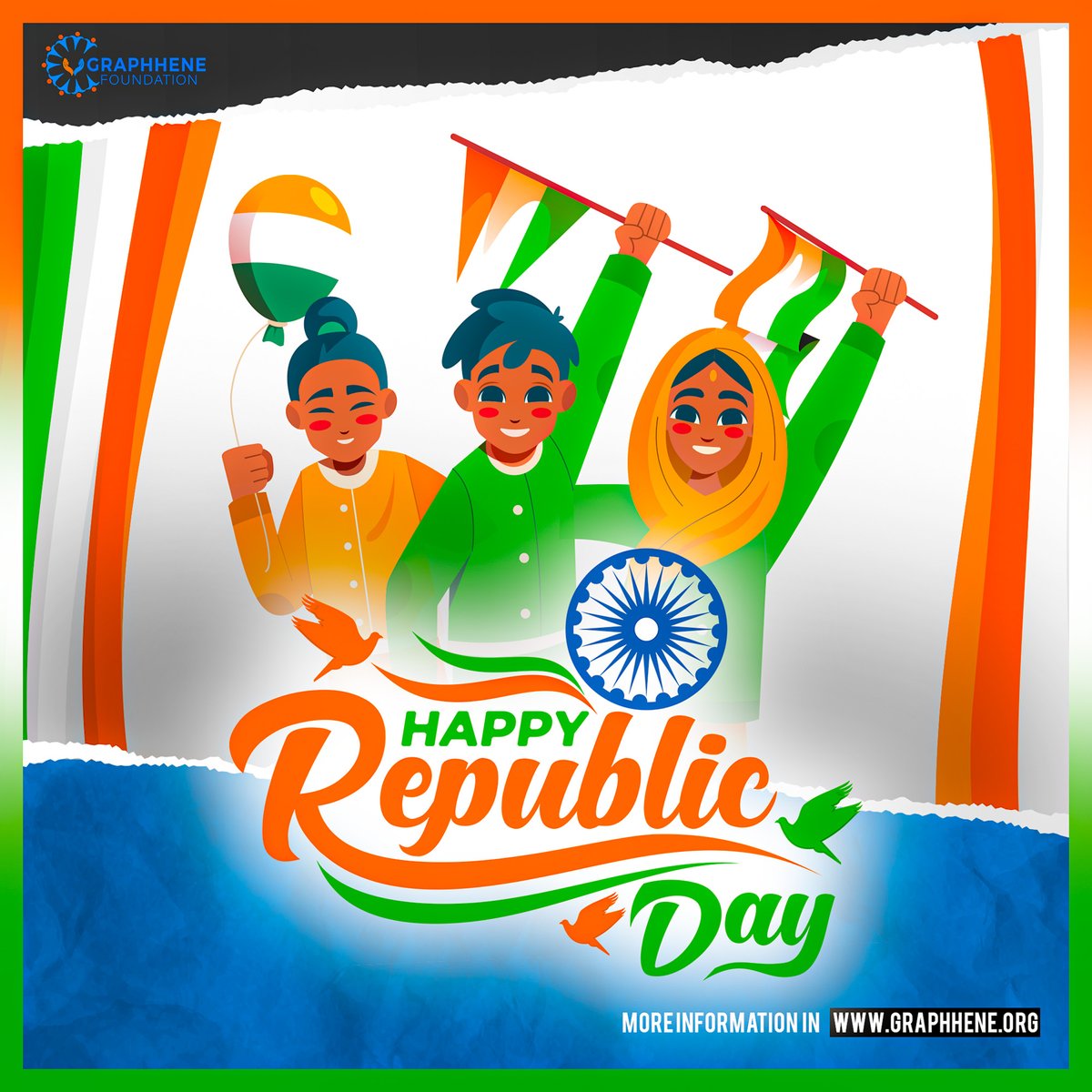 GraphheneF's tweet image. Take pride in living in a country with such a diverse, glorious history and rich heritage. Graphhene Foundation wishes you a Happy Republic Day!

#Graphhenefoundation #HappyRepublicDay
#happyrepublicday2023 #Republic #RepublicDay #republicday2023 #freedomfighter #Pledge #Nation