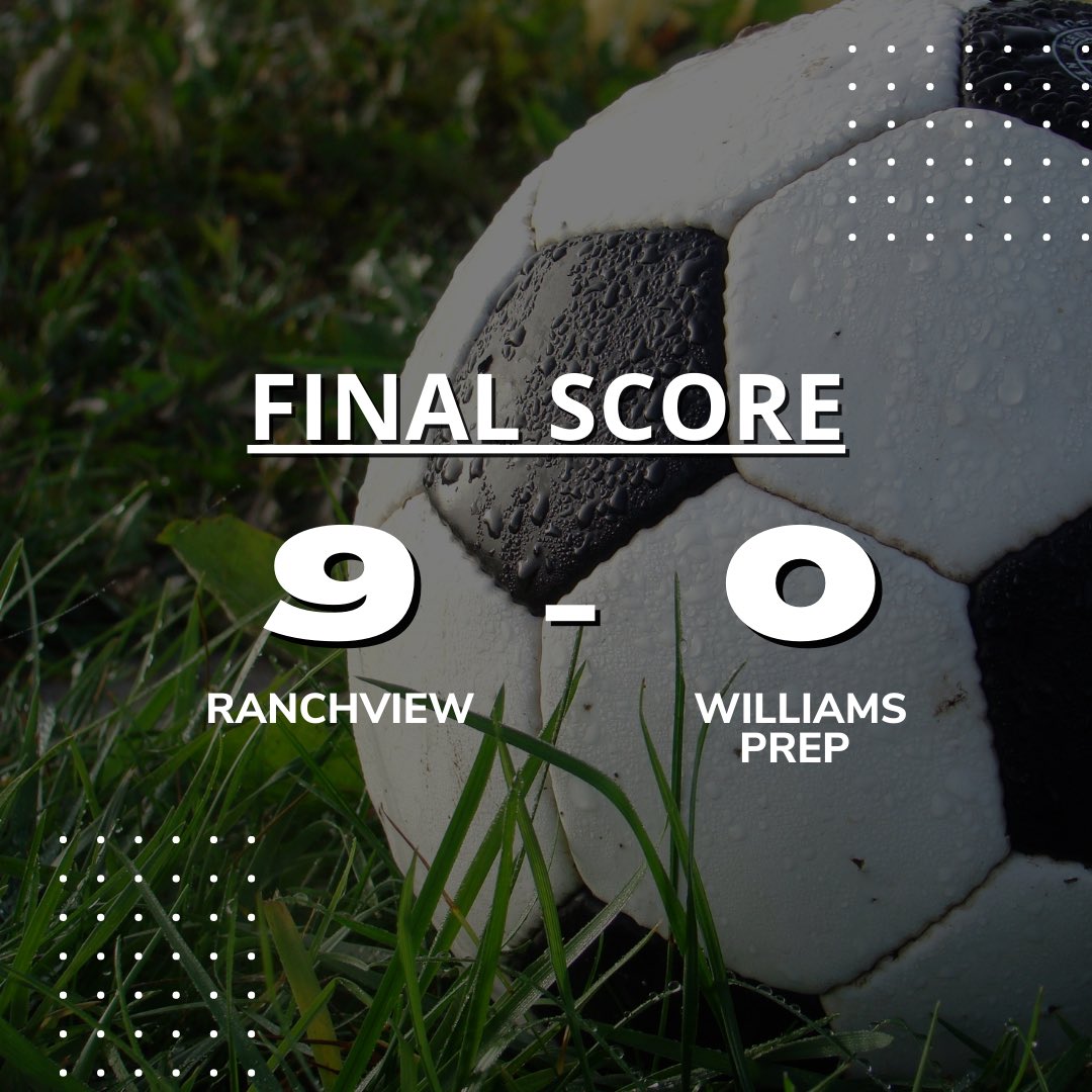 Great way to start District with the win and our Teacher Appreciation Night! 

Goals:
Chasity Rivera (4)
Valeria De León (2)
Bree Mosley (2)
Izzy Baylor (1)

Assist: Victory and Belen with one a piece <a href="/RanchviewWolves/">Ranchview High School</a> <a href="/RamirezCoach/">Michael Ramirez</a> @LethalSoccer