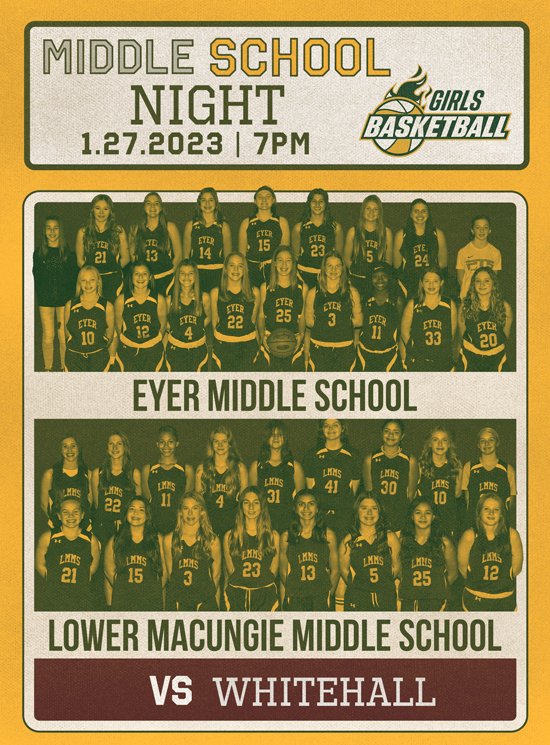Emmaus High School Girls Basketball (@ehsgbb) on Twitter photo Don't miss a crucial EPC matchup this Friday night!
🆚 Whitehall
⏰ (No freshman game) JV: 5:30pm | Varsity: 7pm
📍 At Emmaus High School
Middle school players will be announced at halftime of the varsity game
<a href="/_OCDesigns/">Orly Marriaga</a> Don't miss a crucial EPC matchup this Friday night!
🆚 Whitehall
⏰ (No freshman game) JV: 5:30pm | Varsity: 7pm
📍 At Emmaus High School
Middle school players will be announced at halftime of the varsity game
<a href="/_OCDesigns/">Orly Marriaga</a>