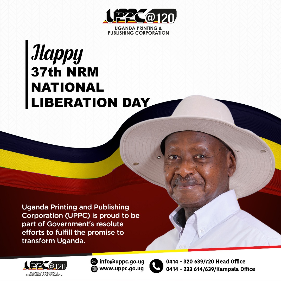 We wish you all a Happy 37th NRM National Liberation Day. #NRMLiberationDay #LiberationDayUG #NRMAt37  @UgandaMediaCent @GCICUganda @PresidencyUg @millybabalanda @GovUganda @NyakairuR @KagutaMuseveni