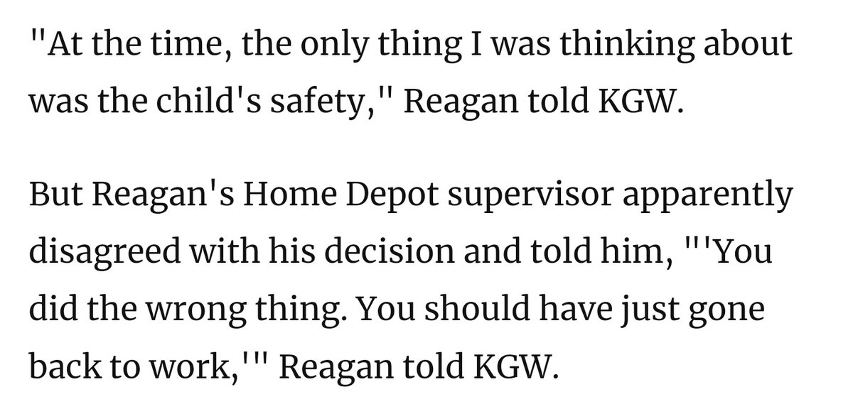 SamuelMIW's tweet image. "Corporations aren't evil"

Corporation - fires employee for stopping a child being kidnapped. 

Home Depot actually stated that saving the child was the wrong thing to do.

#latestagecapitalism #capitalism #homedepot #fired #workersrights #employeerights