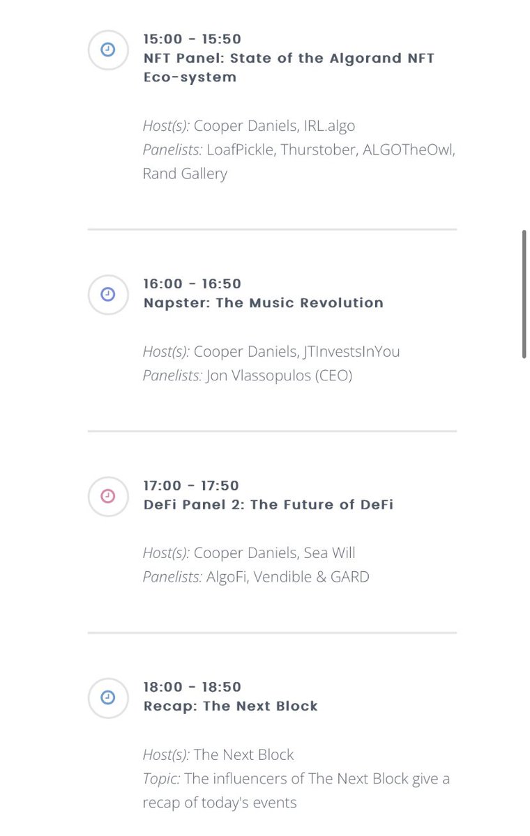 TheNextBlock3's tweet photo. #Algofest starts in 9 hrs!
🎙️Guests @StaciW_DC @wsford @FolksFinance @KeliCallaghan @borderless_cap @MichaelDCotton @JohnAlanWoods @napster @algofiorg @govendible @algogard & MANY more!
⚡️Recap will be hosted on #TheNextBlock w/ @TheAlgonauts & new CMO @JessatAlgorand!
$ALGO https://t.co/0RzsytaScQ
