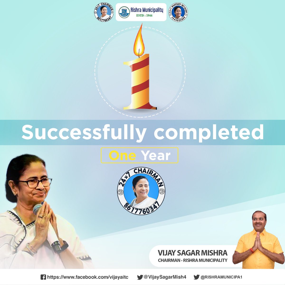 VijaySagarMish4's tweet photo. Successfully completed 😊🙏
OF THE PEOPLE
BY THE PEOPLE
FOR THE PEOPLE
@RISHRAMUNICIPA1 @AITCofficial @MamataOfficial @abhishekaitc @KBanerjee_AITC @DrSudiptoRoyMLA https://t.co/NdmIN0pNUN