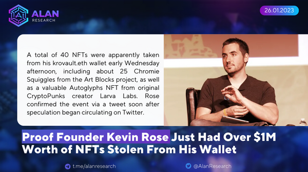 AlanResearch's tweet photo. 🚨BREAKING: Moonbirds creator Kevin Rose loses $1.1M+ in NFTs after 1 wrong move
Follow and RT @AlanResearch for latest #CryptoNews
#AlanResearch #NFT
Source https://t.co/P9rZQgI0vU https://t.co/qYVvnzYibs