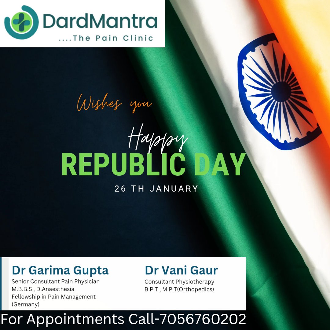 dardmantra's tweet photo. Happy Republic Day from all of us at Dardmantra
#painfreeindia #painfreelife https://t.co/6LrTiV7LXR