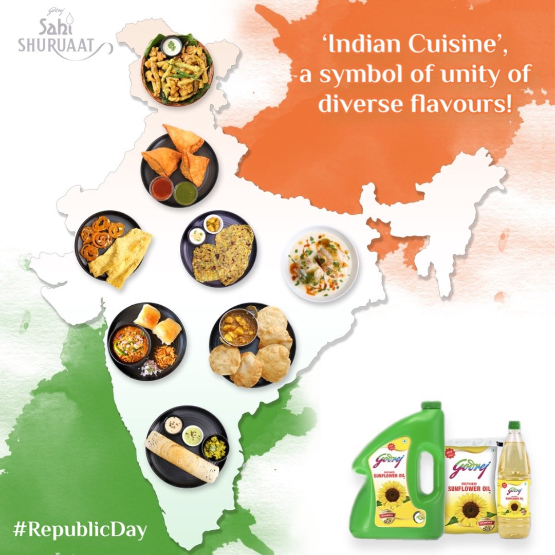 The ideal cooking oil with a promise of purity to ensure a ‘Sahi Shuruaat’ to your cooking!

Happy Republic Day!

#sahishuruaat #godrej #godrejvegoils #republicday #republicdayindia #unityindiversity