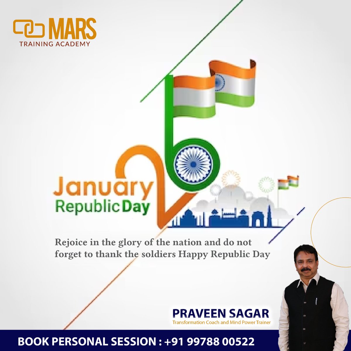 PsMindguru's tweet photo. May we always have the freedom to choose, the freedom to live, and the freedom to dream. Happy Republic Day!
.
.
.

.
.
.
#praveensagar  #praveensagarmotivation  #mindtransformation #masteryourmind #transformationalcoach #transformyourmind  #HappyRepublicDay #republicday2023 https://t.co/6CJUeDX9H4