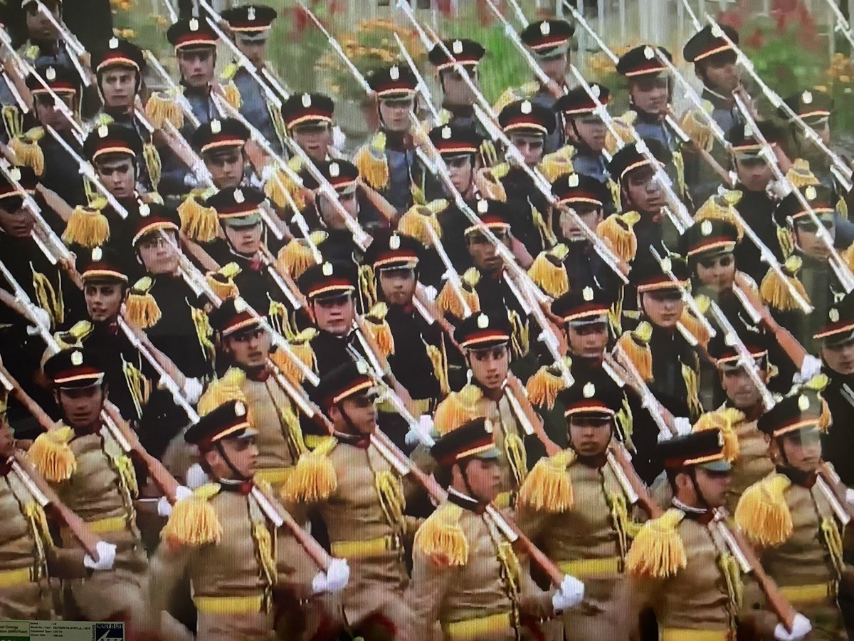 Smita_Sharma's tweet image. The contingent from #Egypt marching in this year’s #RepublicDay Parade with Egyptian President Sisi as Chief Guest. #RDay