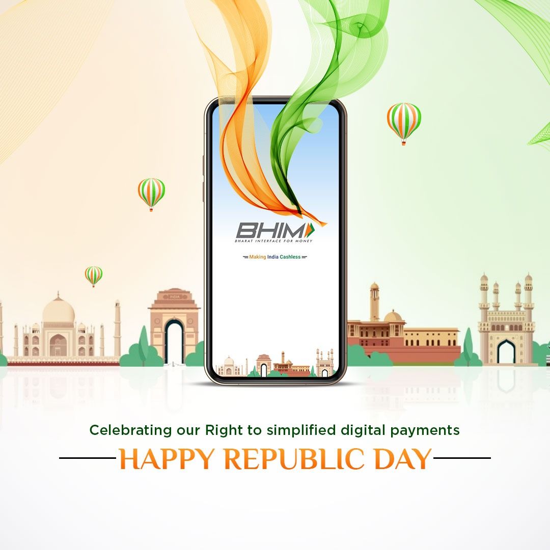 NPCI_BHIM's tweet image. Celebrate your Right to financial interoperability, using digital payments with the BHIM App! Wishing everyone a Happy Republic Day.

#BHIM #LifeSimplifiedWithBHIM #RepublicDay #republicday2023 #republicdayindia