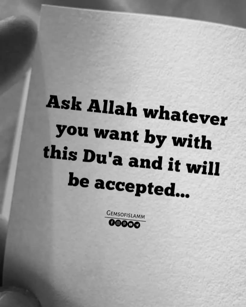 ☆▪︎》Ask Allah Whatever You Want By With This  Du'a And It Will Be Accepted...In'Sha-Allah 💡📚

☆▪︎》Beautiful Reminder ❤️📚