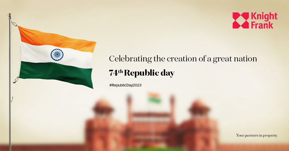 We have so many reasons to be proud - our national heritage , our economic growth, our rapid stride in infrastructure, to name a few. We believe a Developed India makes an Incredible India. At #knightfrankindia we are a part of India's legacy. #republicday2023 @26January2023