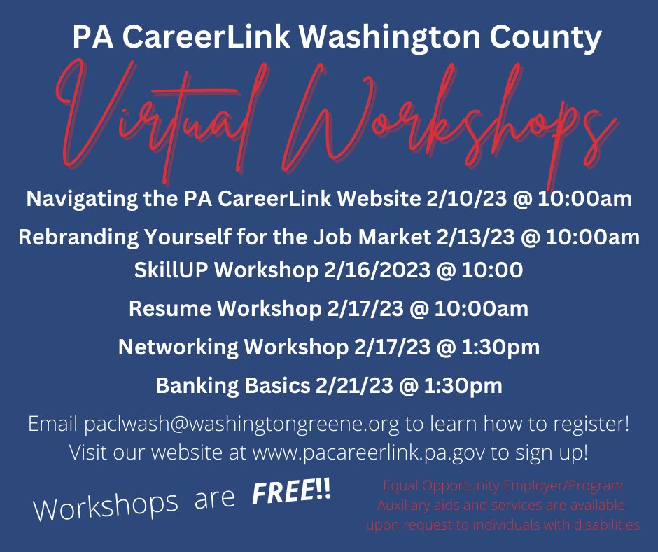 The PA CareerLink Washington County tweet media