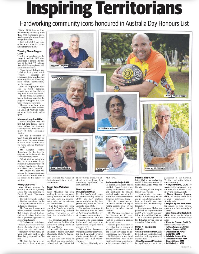 Congratulations to Uncle Tom Calma. Senior Australian of the Year! Local Darwin boy made good, dedicating his life to social justice &amp; equality. Well done to all the other Territorians as well.<a href="/TheNTNews/">The NT News</a> <a href="/abcdarwin/">ABC Darwin</a> <a href="/ABCIndigenous/">ABC Indigenous</a> <a href="/koorimailnews/">Koori Mail</a> <a href="/NITV/">NITV</a> <a href="/isabellahiggins/">Isabella Higgins</a>