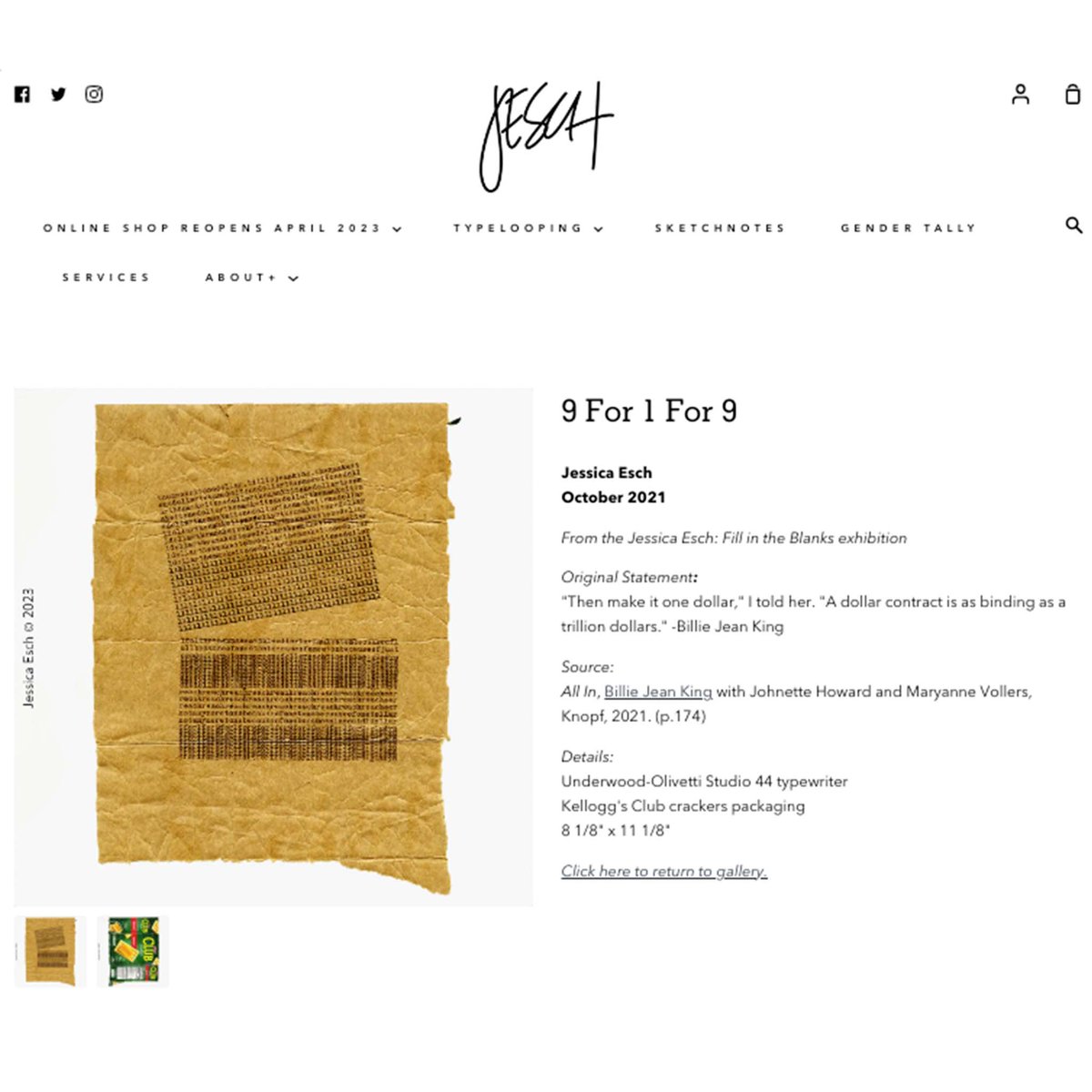 jesch30's tweet image. The @AustralianOpen celebrated @BillieJeanKing and the #Original9 today and I shared the story behind my "9 for 1 for 9" #typeloop that honors them: jessicaesch.com/blogs/rabbitho… #HSBARS #fillintheblanks @BJKLInitiative