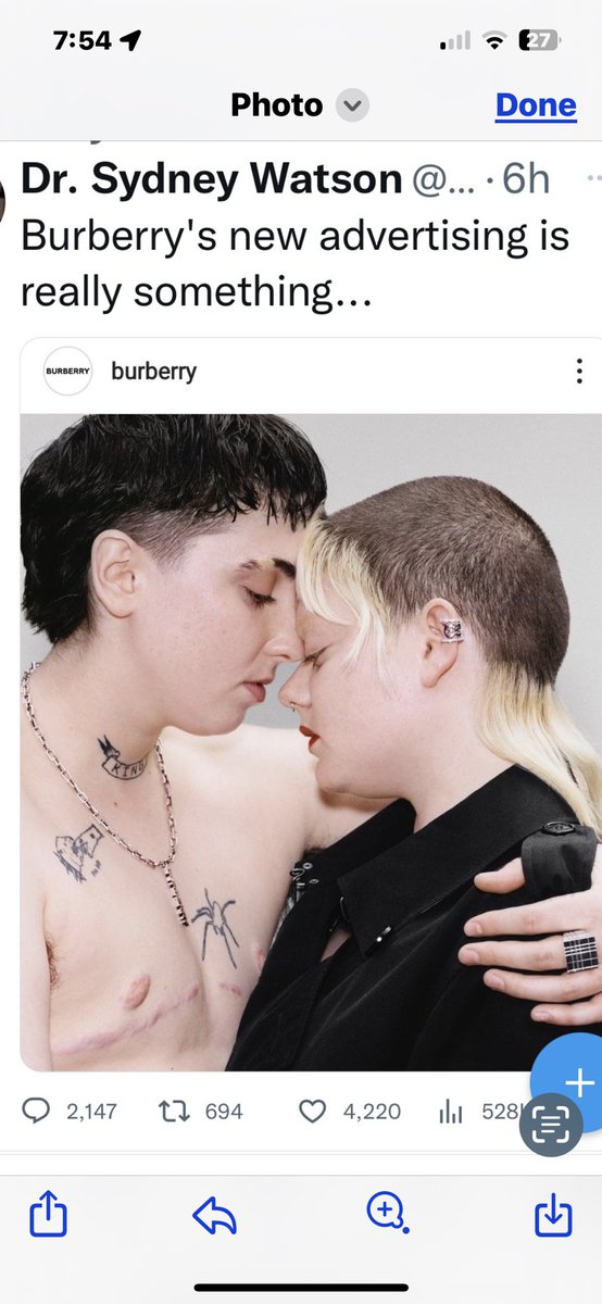 Wow.   Just wow.  discounting millions of women worldwide for 1% of the insane population for wokeness is mind boggling!!!   #burberry #breastcancer #Survivor #unite #cancelburberry   @Burberry what are you trying to prove?   I’m disgusted w you!