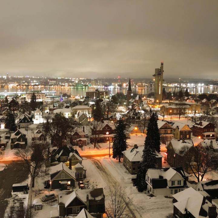 VisitTheSault's tweet photo. Hard to beat the sights of the Soo @ night #ilovethesoo https://t.co/un13AMkQSg