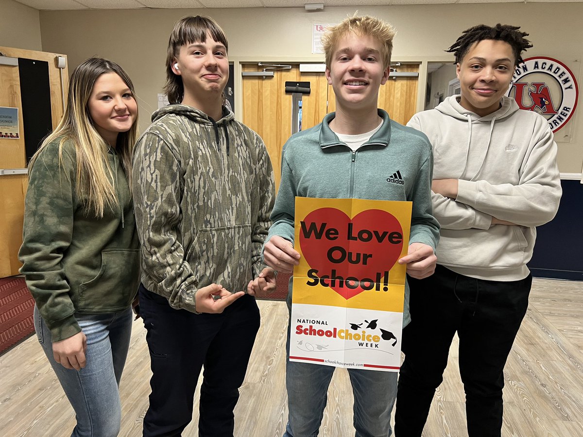 UAcharterschool's tweet image. Thanks for choosing UA! #nationalschoolchoiceweek #weareua #charterschool @UAathletics @JZUAHS @BretzShannen @JSuttonSmith @CoachJarredHill @darbiholmes