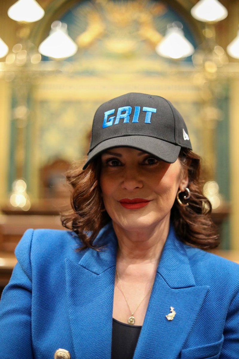 GovWhitmer's tweet photo. Underdog spirit, championship swagger, and grit. That’s Michigan. Let’s get to work. #MiSOTS23 https://t.co/pshHCtCy9Q