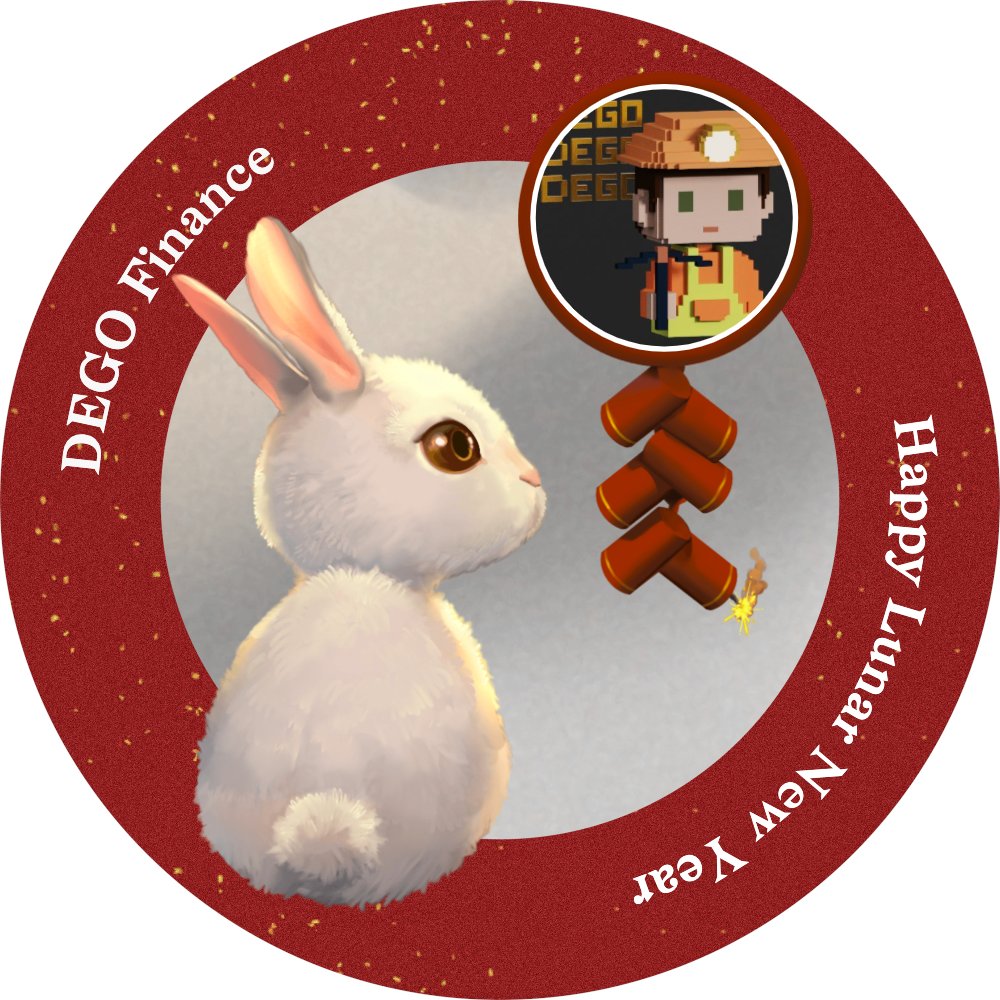 🐇𝗗𝗘𝗚𝗢 𝗙𝗶𝗻𝗮𝗻𝗰𝗲 𝗟𝘂𝗻𝗮𝗿 𝗡𝗲𝘄 𝗬𝗲𝗮𝗿 𝗖𝗲𝗹𝗲𝗯𝗿𝗮𝘁𝗶𝗼𝗻🐇
🧧1000 Limited #dego OATs on <a href="/Galxe/">Galxe</a> 

To Enter:
1⃣ Follow <a href="/dego_finance/">DEGO</a> 
2⃣ RT&amp;Like
3⃣ Complete galxe.com/degofinance/ca…

⏰ Jan 26 - Feb 1 
𝐺𝑜𝑜𝑑 𝐿𝑢𝑐𝑘!