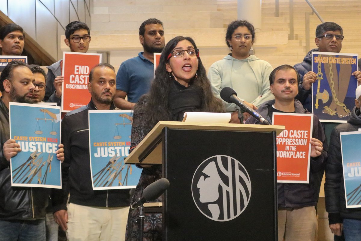My office has announced first-in-the-nation legislation to ban caste discrimination in Seattle.

Like racism, caste is rooted in class society &amp; capitalism.

We need working-class solidarity to force the Democrats to vote yes.

Sign &amp; share the petition! bit.ly/BanCasteDiscri…