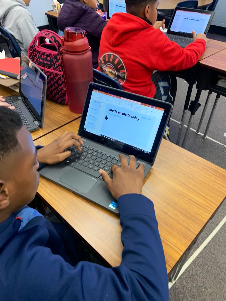 Write on Wednesday is newly “Type” on Wednesday in 5th grade ! Not only practicing our writing skills, but also our typing 🙌🏼 Shoutout to the amazing @Miss_R_Smith for the digital platform for them to keep track of their writing every week 🙏🏼 <a href="/Comptoncubs/">Compton Elementary</a> <a href="/COBB_ELA/">Cobb ELA</a>