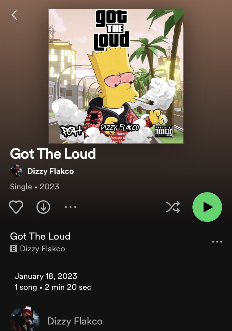 TRUMUSIC_Ent's tweet photo. Head over to Spotify and check out @DizzyFlakco_ and his new track “Got The Loud”. He’s making waves on our hot Spotify playlist along with all other streaming platforms! Check out the track below!

@DizzyFlakco_ 🔥

Be sure to follow the artist!

https://t.co/Iaz6e7xvOm https://t.co/auqFdKZw4J