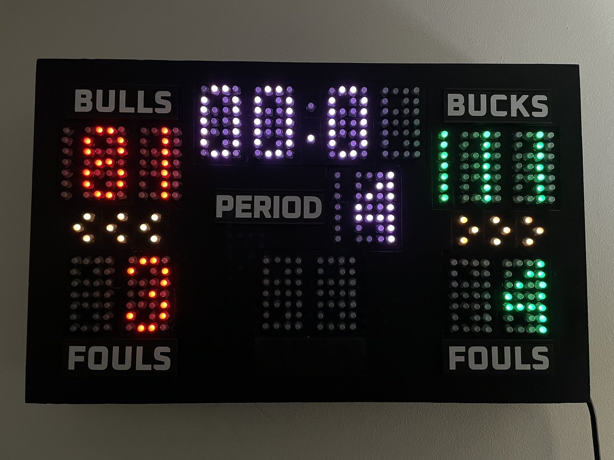 Halberstadt_Ind's tweet photo. @arduino Arduino Mega to create a scoreboard clock. Can display time/date. Or time and score. Or be a fully-functional scoreboard. Controlled by tablet app. https://t.co/Fri49cLydz