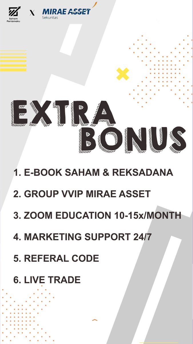 destianricko's tweet photo. Kabar Gembira
Mirae asset sekuritas kini bisa daftar hanya dengan minimal deposit 100ribuan, dan mendapatkan bonus menarik jika daftar dengan deposit minimal 10jt rupiah. https://t.co/7iQE0PfZCA