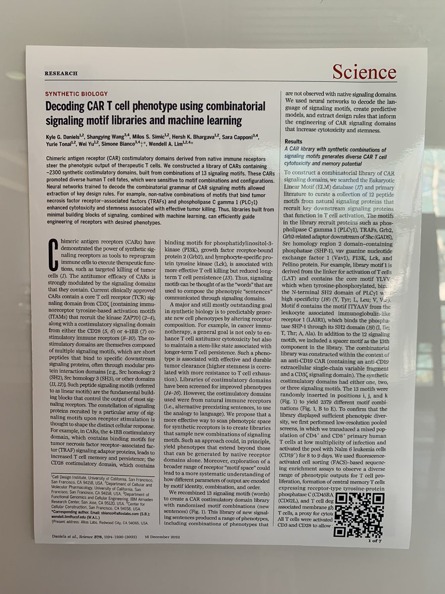 Delighted to see our paper first page posted to the IBM buzz board in Almaden @IBMResearch #ai #cart #cellengineering @Newcolour78 @shangying @ScienceKyle et al