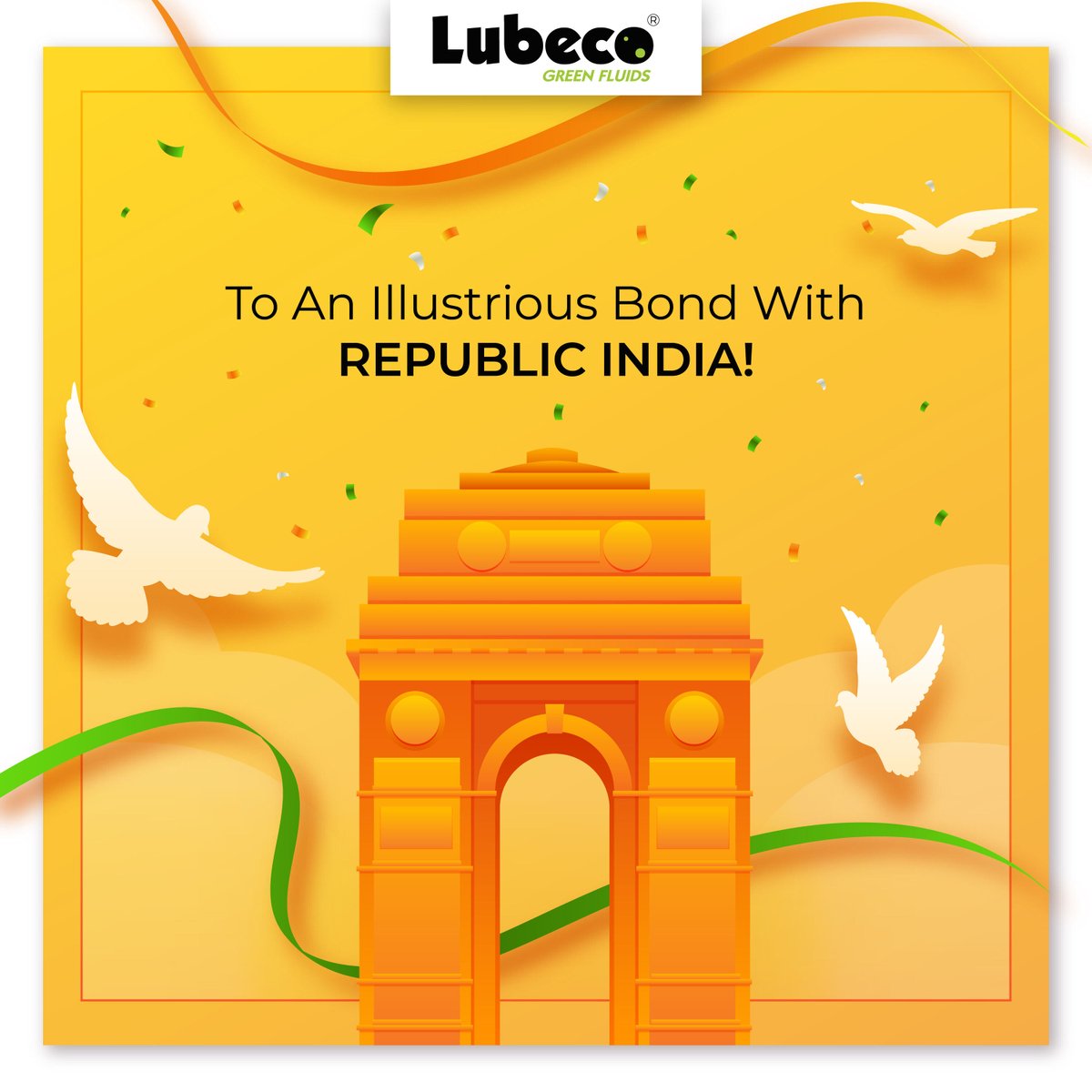 LubecoIndia's tweet photo. Let us celebrate an illustrious bond, stronger than ever, with our beautiful, sovereign nation- our India! Lubeco Green Fluids wishes everyone a Happy Republic Day!
#Lubeco #GreenFluids #HappyRepublicDay #RepublicDay #RepublicDay2023 https://t.co/riKEsBWoSj