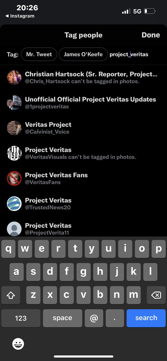 DoofCrypto's tweet photo. @elonmusk Why is @Project_Veritas not searchable? Never looked for them on Twitter before, but I heard of the Space they are hosting tonight regarding Pfizer and #DirectedEvolution. Attached is their Twitter page, my search results, and my attempt to tag the page in this tweet https://t.co/0unHmK3jvv