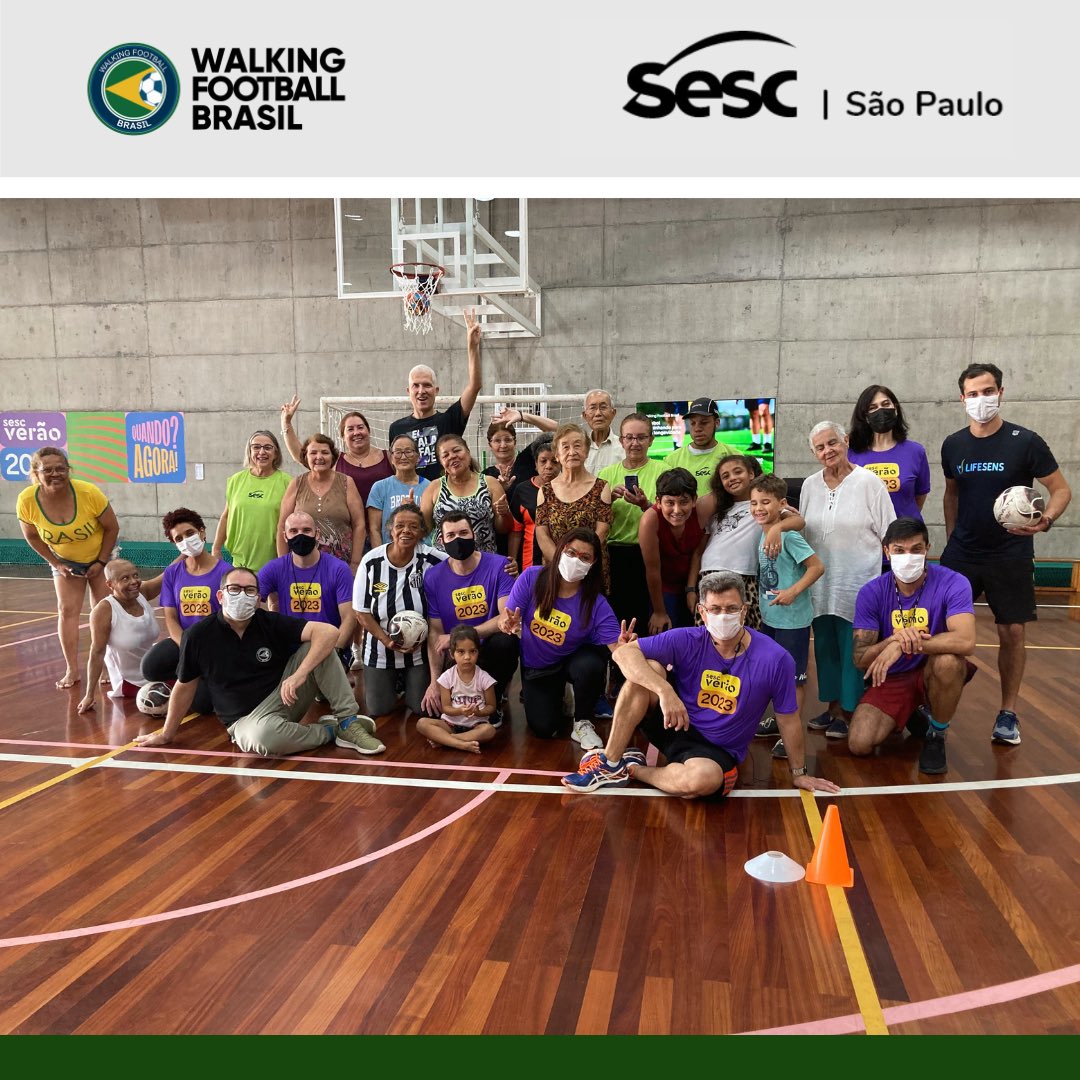 brasil_walking's tweet photo. Hoje, no aniversário de São Paulo, estivemos no @sescvilamariana em um Circuito de Walking Football pela Walking Football Brasil. #aniversariodesaopaulo #walkingfootballbrasil #longevidade https://t.co/p7NUcG1ENo