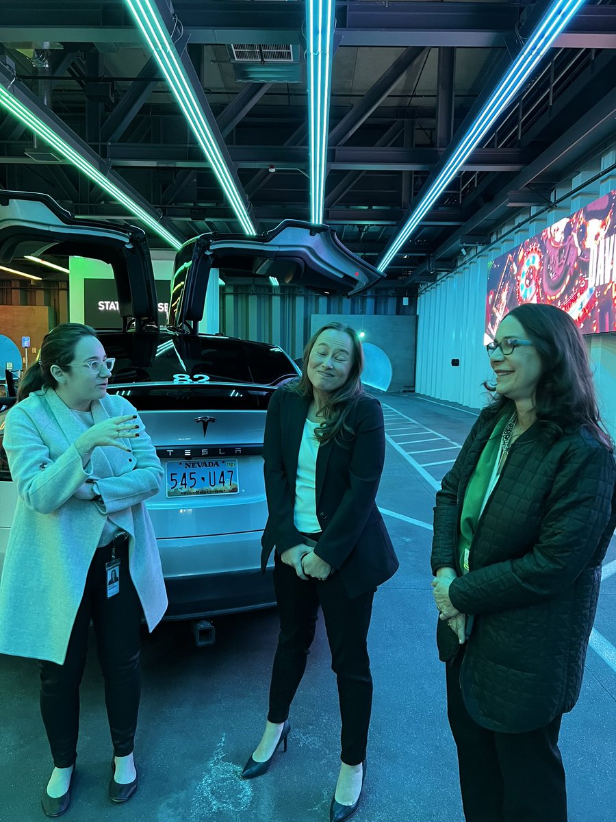 Brune4Vegas's tweet photo. ✅ First @Tesla ride 
✅ Toured @boringcompany’s #VegasLoop 
🤩 Can’t wait for its expansion into #DTLV and get more people moving! We need a serious public 🚙transportation overhaul, but this is a great and innovative step forward! https://t.co/VpF6EUUBWo