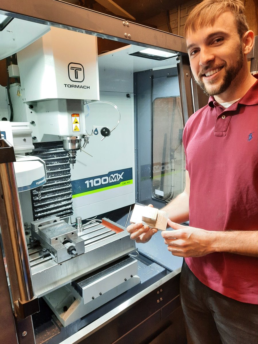 Brandon Prentice demonstrating the Tormach 1100 MX milling machine