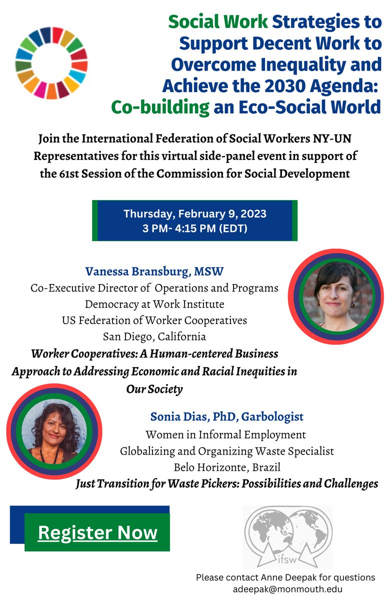 Please join us! You can register here: monmouth.edu/school-of-soci… #CsocD61 #decentjobs
#socialprotection #endinequality
@soniawiego @UNDESASocial @UNDESA