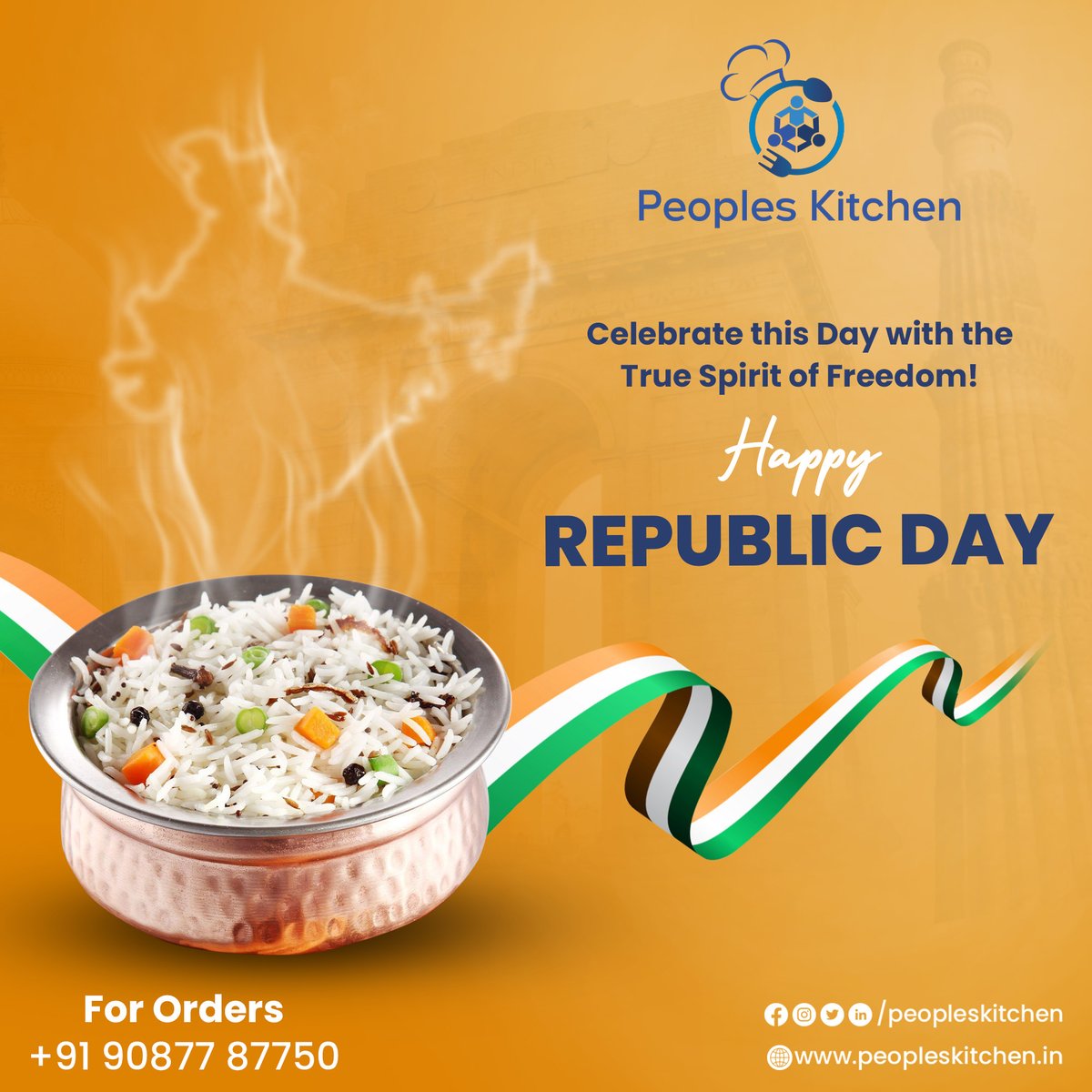 PeoplesKitchen_'s tweet photo. On this day, let’s follow in the footsteps of our great leaders and collectively help in the betterment of our nation.

#republicday #india #26january #republicdayindia #republicdayspecial #republicday2023 #happyrepublicday #indian #republicdayparade #republicdaycelebration https://t.co/33RYMl0FqX