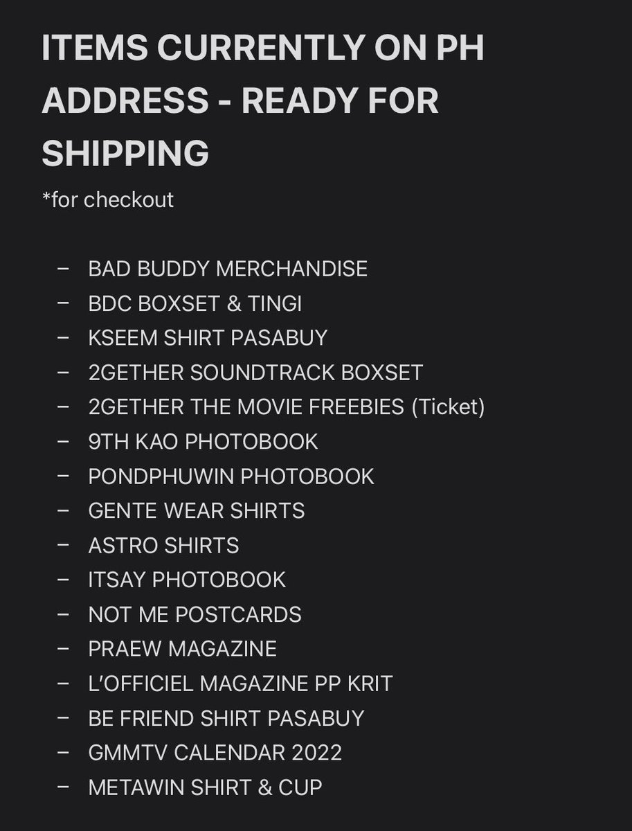 MomshieShoppe's tweet photo. #MSUPDATES 

Listed below are the items from TH Address that are for shipping to Philippines this month (or earliest shipping schedule this february). Shipping time will take only 1-2 weeks. 

Losted also below are the items that are already at PH Adress waiting for checkout. https://t.co/GAZS1CztxU