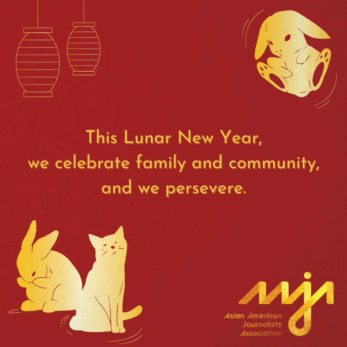 aaja's tweet photo. AAJA wishes all who celebrate a safe Lunar New Year. It has been a difficult time for our community and our hearts go out to all who are grieving and healing from the recent shootings in Monterey Park and Half Moon Bay. https://t.co/Ki6bZfQ8IZ